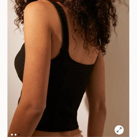 Free people black serenity corset cami top xs - Picture 2 of 4